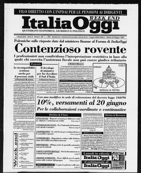 Italia oggi : quotidiano di economia finanza e politica